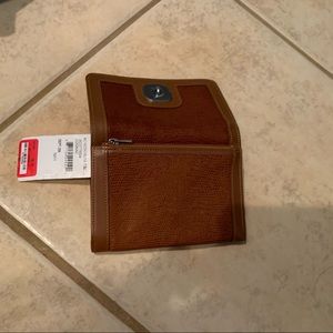 Longchamp cognac small wallet